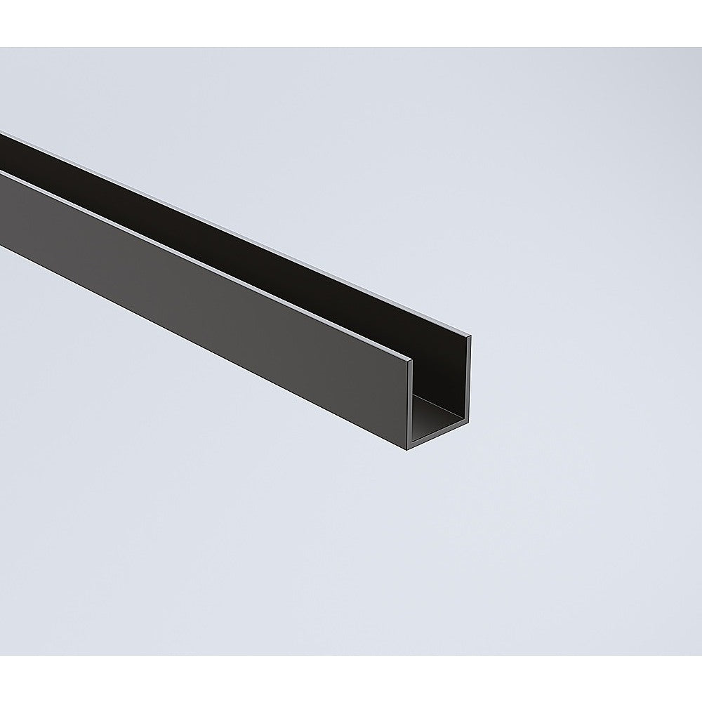 110x120cm Double Door Corner Shower Screen with Channels and Brass Hinges - Black