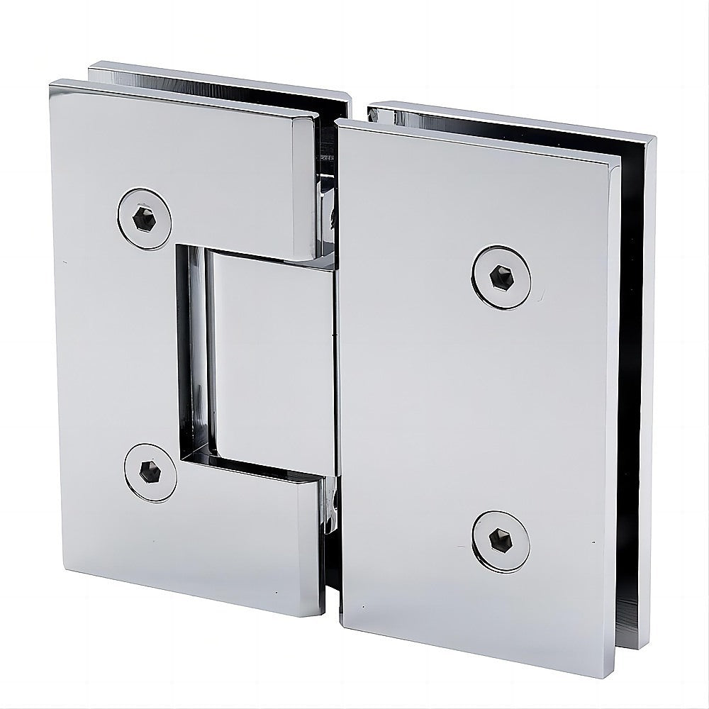 110x120cm Double Door Corner Shower Screen with Channels and Brass Hinges - Chrome