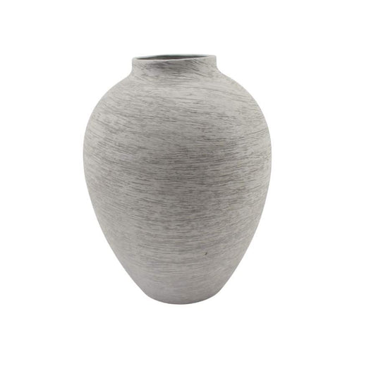 Brushed White Classic Vase 24cm
