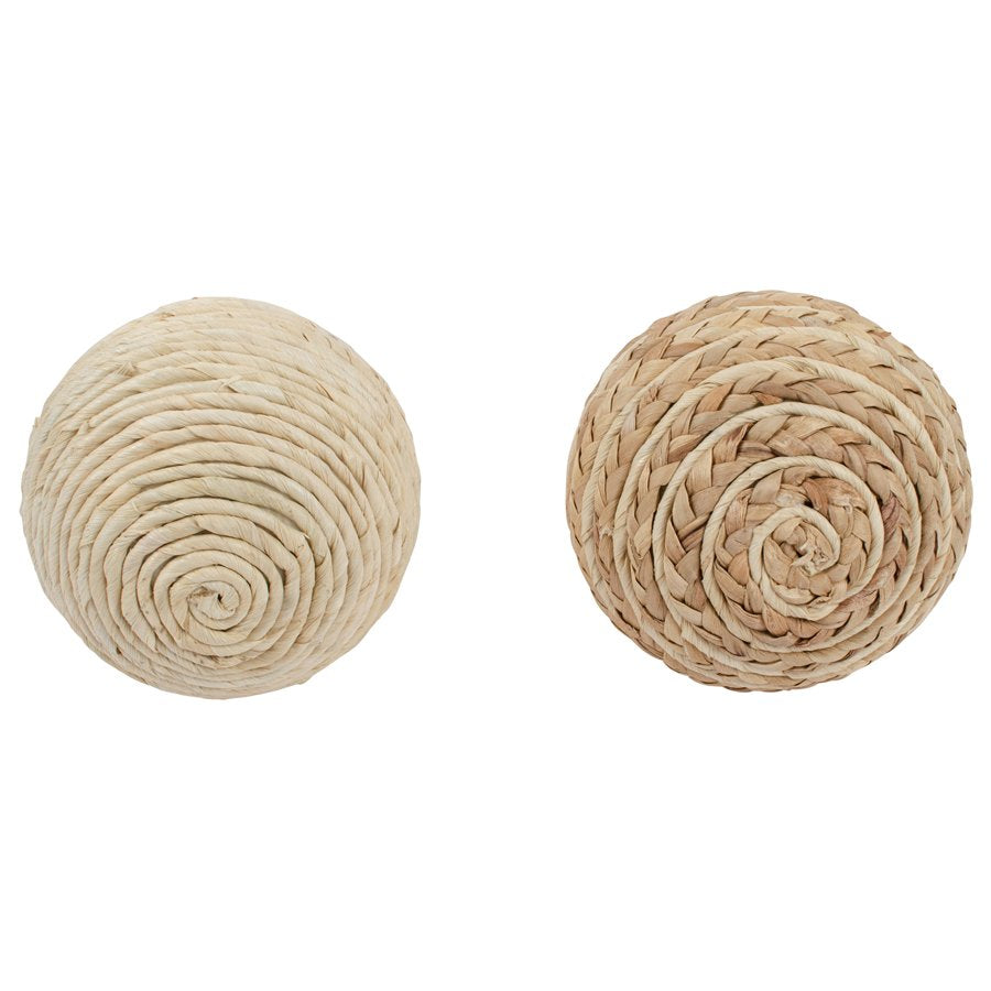 Set 2 Asst Decorative Weave Balls 14cm