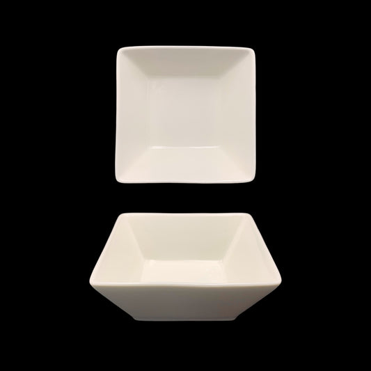 bulk 24 White New Bone China Square Soup Bowl 14x5cm