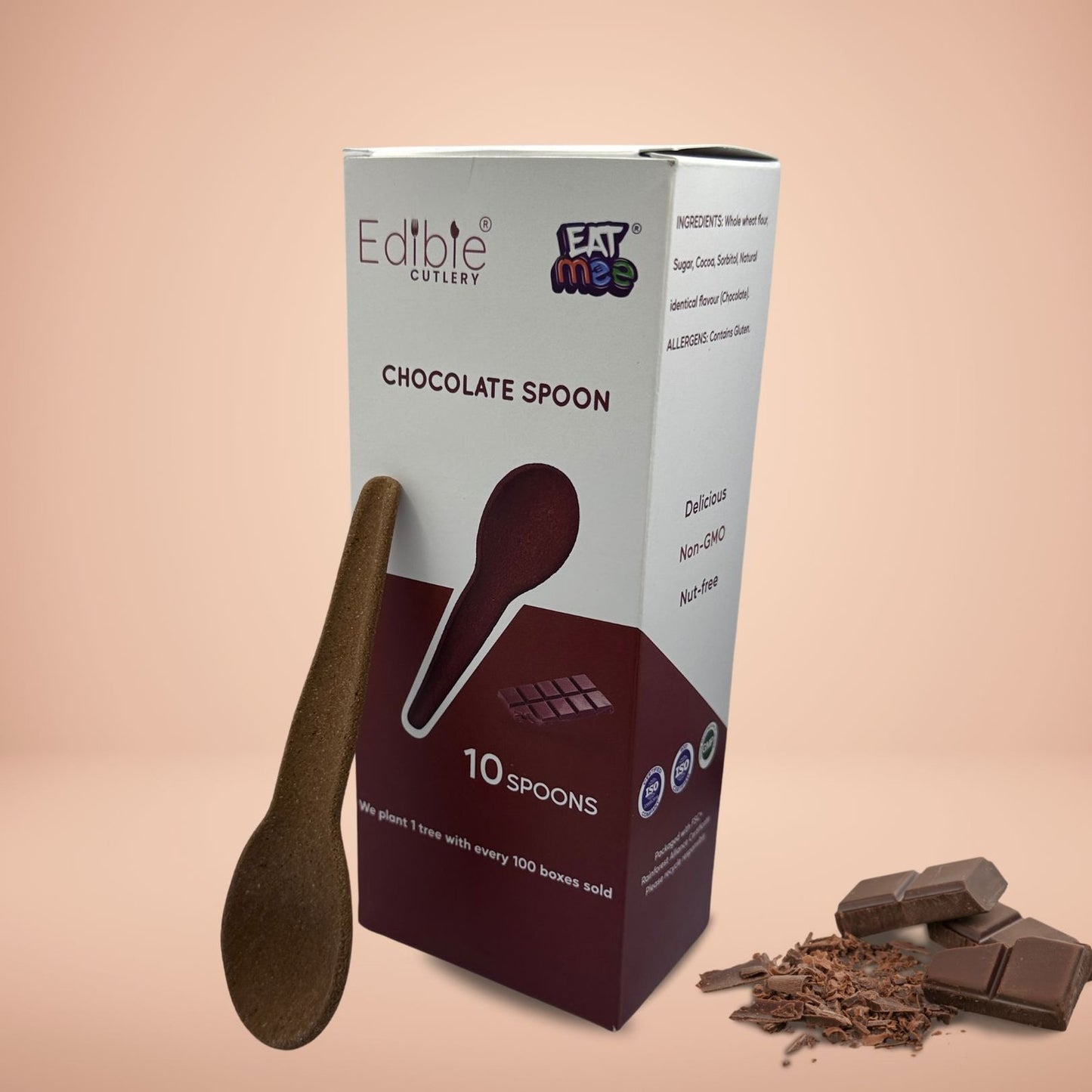 Edible Spoon- Chocolate (Pack of 10)
