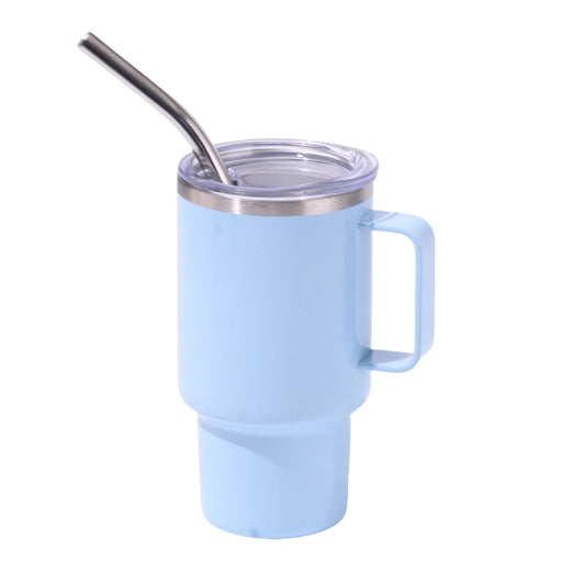 2PCS 3oz Sky Blue Sublimation Mini Car Cup – 304 Stainless Steel Straw Beer Cup, Portable Insulated Whiskey Shot Glass, Perfect for On-the-Go Drinking