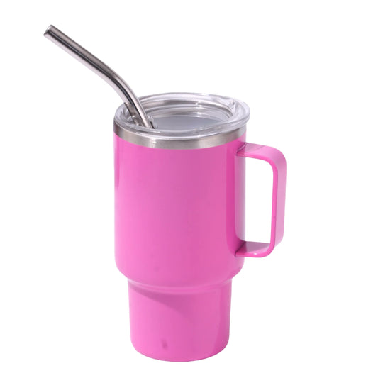 2PCS 3oz Plum Sublimation Mini Car Cup - 304 Stainless Steel Straw Beer Cup, Portable Insulated Whiskey Shot Glass, Perfect for On-the-Go Drinking