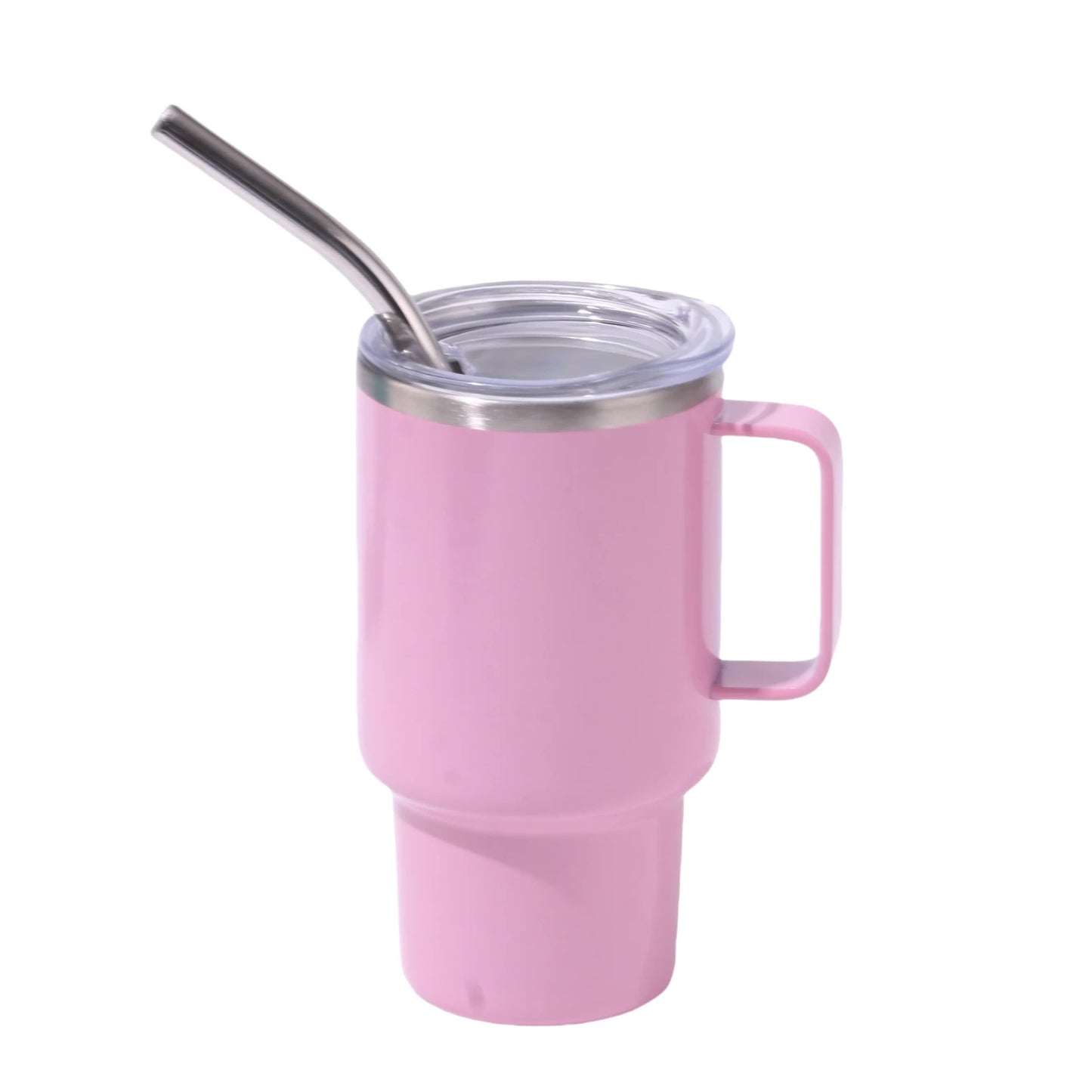 2PCS  3oz Pink Sublimation Mini Car Cup - 304 Stainless Steel Straw Beer Cup, Portable Insulated Whiskey Shot Glass, Perfect for On-the-Go Drinking
