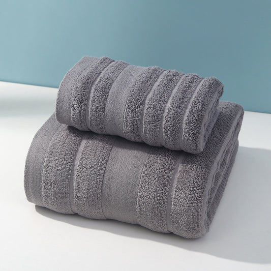 Dark gray Premium Soft Cotton Towels Set Absorbent, Quick-Dry, Comfortable and Durable, Available in Multiple Colors