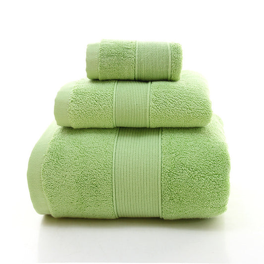 Green Luxury 100% Cotton Towel Set - 3-Piece Combed Cotton Bath Towel Set