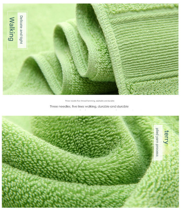 Green Luxury 100% Cotton Towel Set - 3-Piece Combed Cotton Bath Towel Set