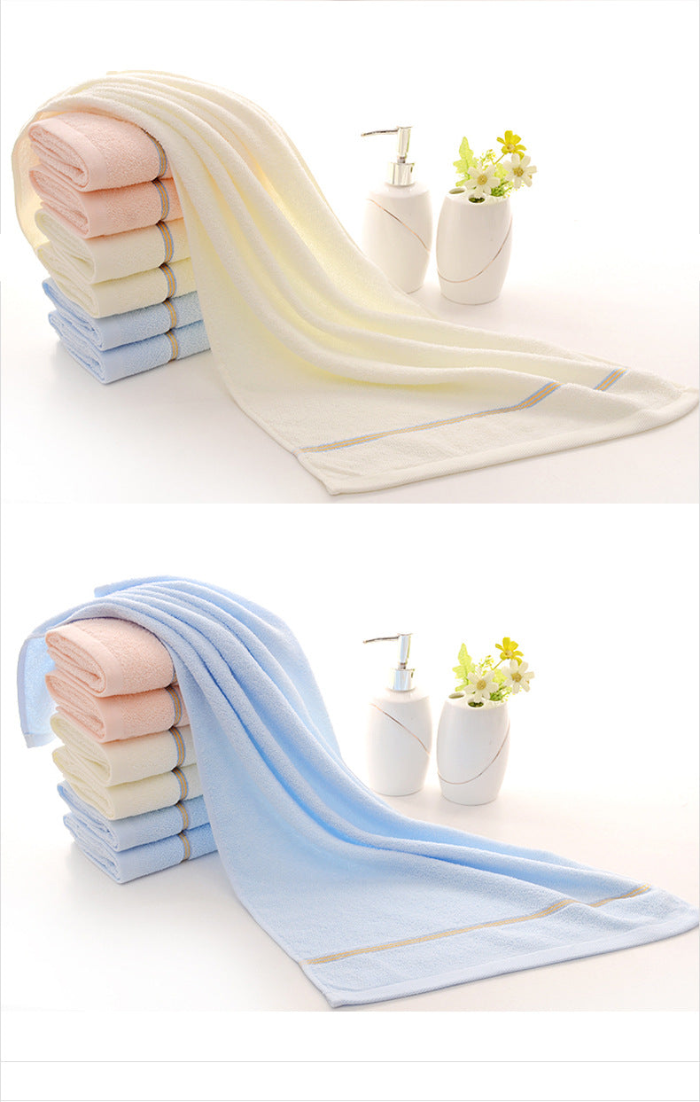 Blue Luxury Soft Cotton Towel Set - 5-Piece Bathroom Towels, Absorbent & Quick-Drying, Gentle for Sensitive Skin