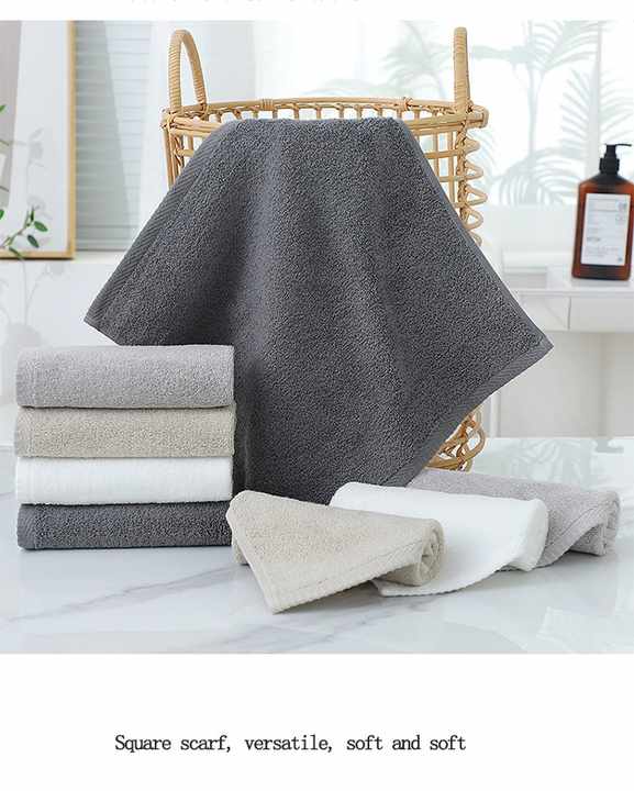Beige Premium Cotton Towel Set - 6 Pieces, Soft & Absorbent Bath Towels for Adults