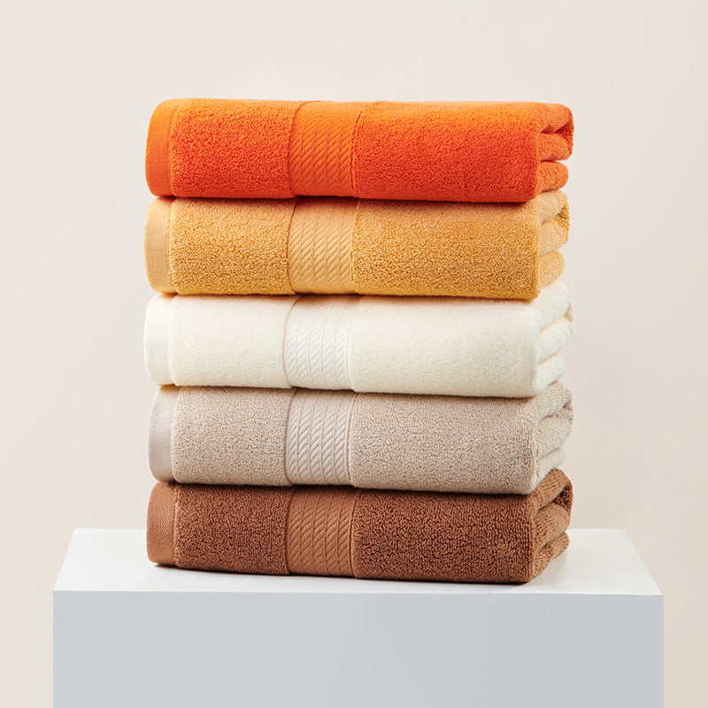 Bright Orange Premium Thick Cotton Bath Towel for Adults - Soft and Absorbent Bathroom Towel