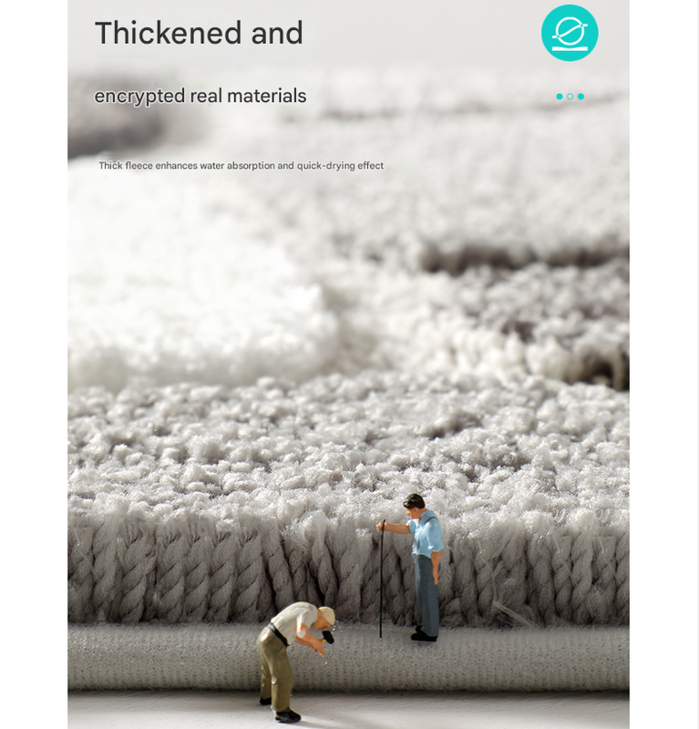 Blue Stone Bath Mat - Super Absorbent, Non-Slip Bathroom Floor Mat - 40x60cm