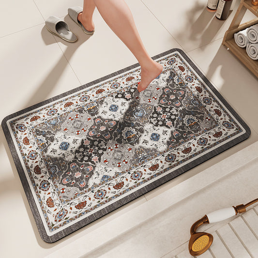 Non-Slip Diatomaceous Earth Bath Mat - Quick-Dry, Durable Toilet Rug 60x90cm