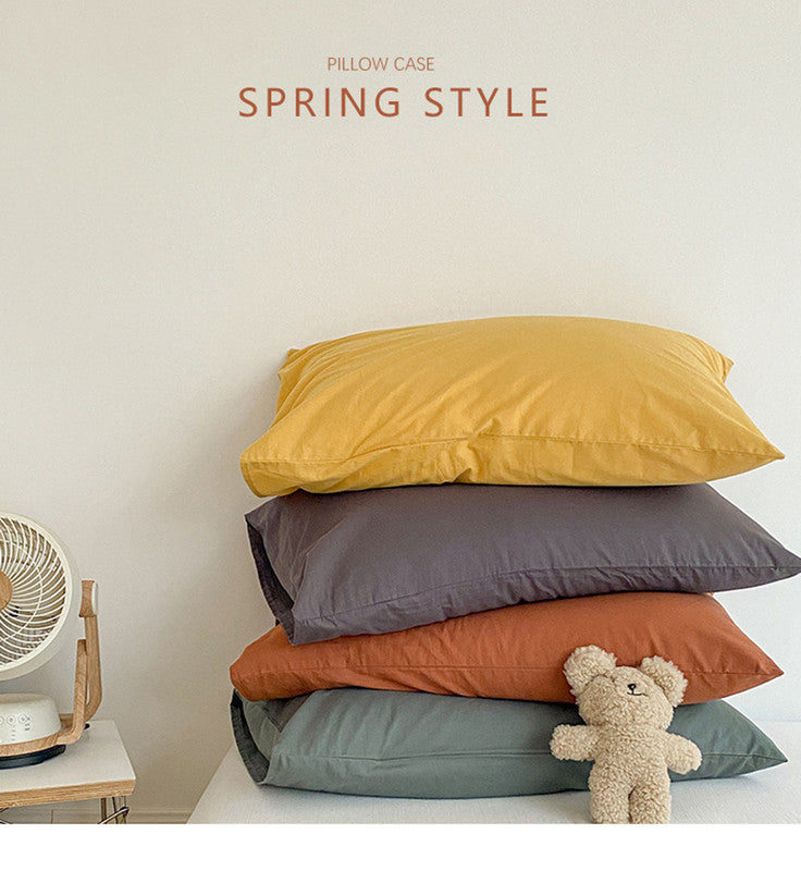 Blue 100% Cotton Pillowcase Set - Envelope Closure(without pillow core)