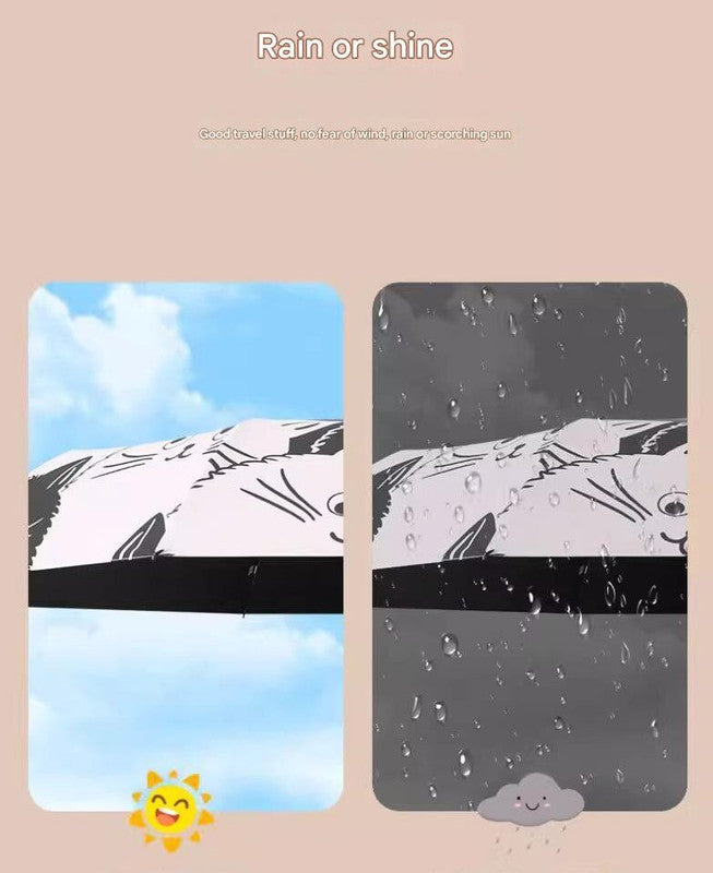 Little Coal Ball Cute Cartoon Umbrella - Sun/Rain Umbrella