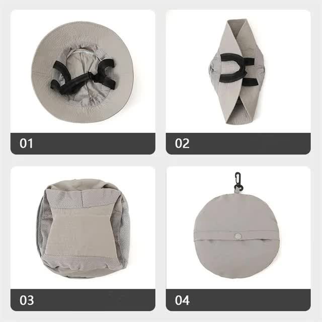 Dark Blue UV50+ Sun Protection Bucket Hat - Waterproof, Quick-Dry, Foldable Outdoor Fishing Hat for Men and Women