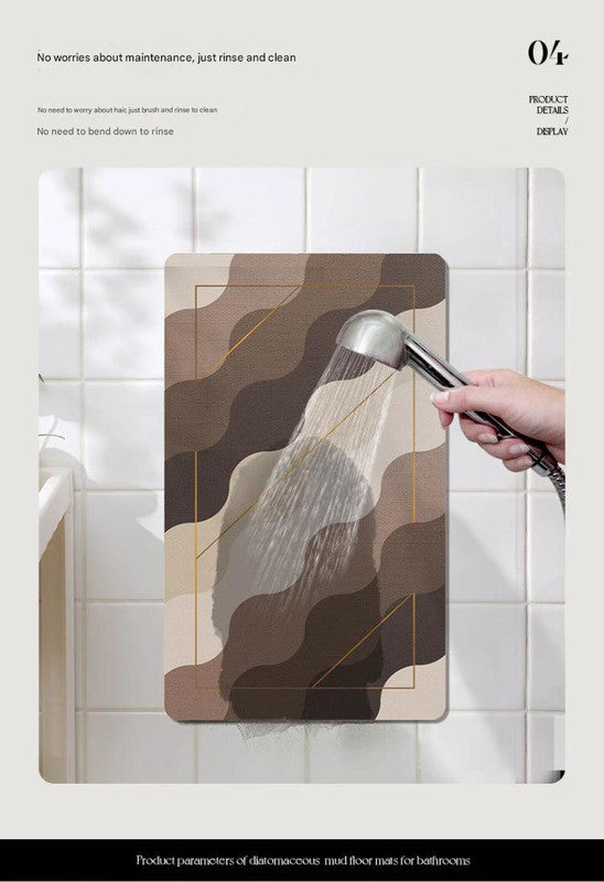 2 Pcs Style 9 Yellow Puppy pattern Cartoon Pet Feeding Mat for Cats & Dogs - Absorbent Diatom Mud Splash-Proof Mat, Easy to Clean