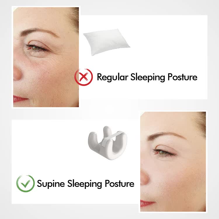 Black Beauty Sleep Pillow - Contoured Memory Foam Pillow for Face & Neck Support