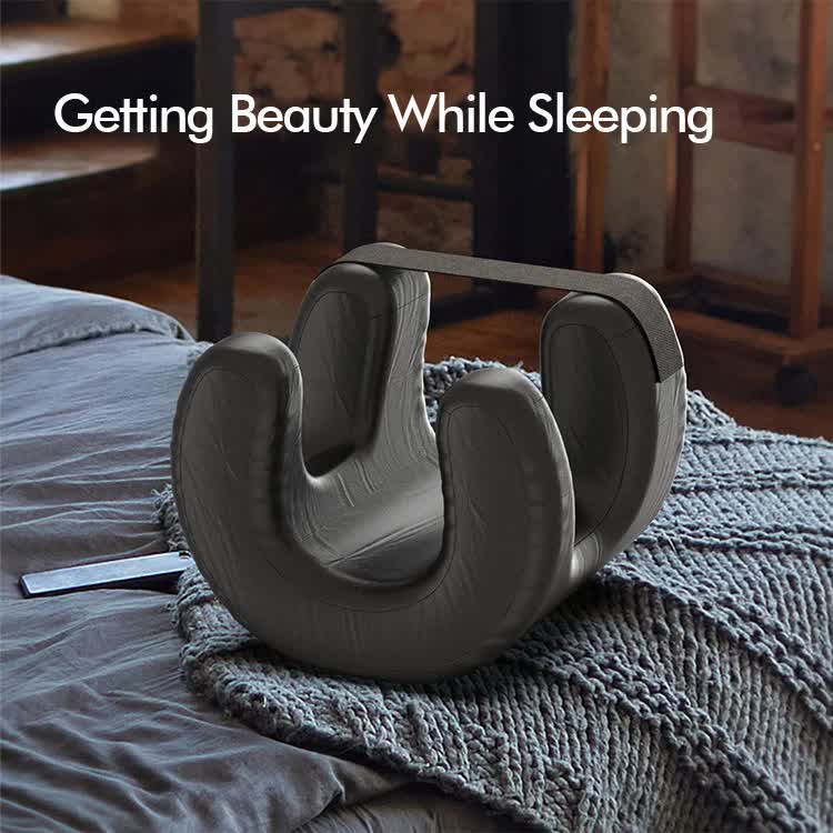Black Beauty Sleep Pillow - Contoured Memory Foam Pillow for Face & Neck Support