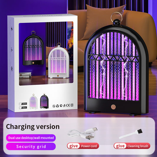 Black USB Wall-Mounted Mosquito Trap - UV Light Automatic Insect Zapper for Home and Dorm