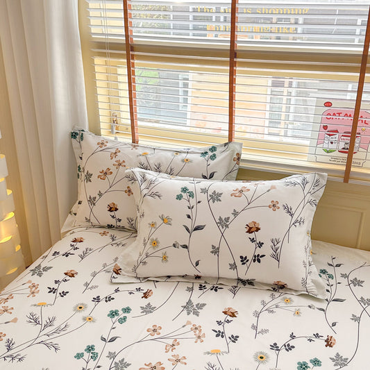 Cymbidium 100% Cotton Pillowcase Set (Pack of 2) - Breathable Standard Size 48x74cm Pure Cotton Pillow Covers