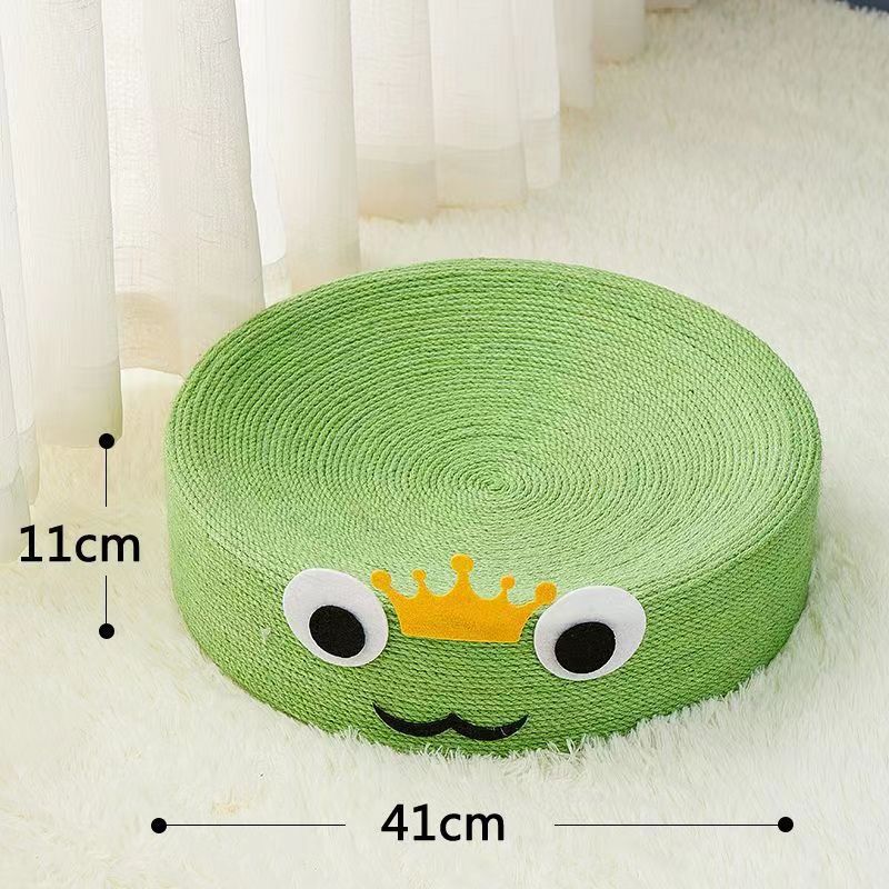 Cute Green All Sisal Frog Cat Scratching Post and Lounger - 41cm Cat Scratch Proof Basin