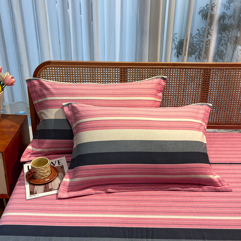 Comfortable cotton pillowcase, double-sided warm design, breathable and skin-friendly - Pink