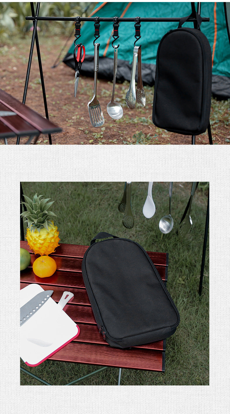 Portable Kitchen Utensil Storage Bag - Lightweight Organizer for Camping and Outdoor Cooking,Royal blue