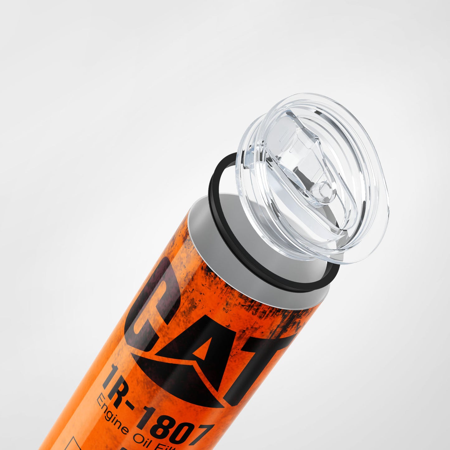 Blue Skinny Tumbler (591ml) - Fun CAT Oil Filter Replica for Construction Fans