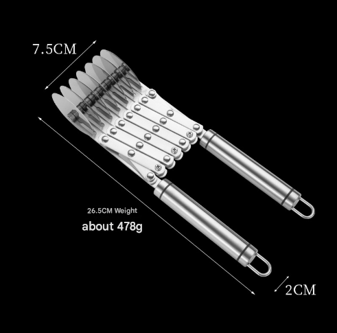 Doughnut Cutter Seven Wheels Stainless Steel Multi-Wheel Rolling Dough Cutter - Pastry, Noodle & Lattice Slicer