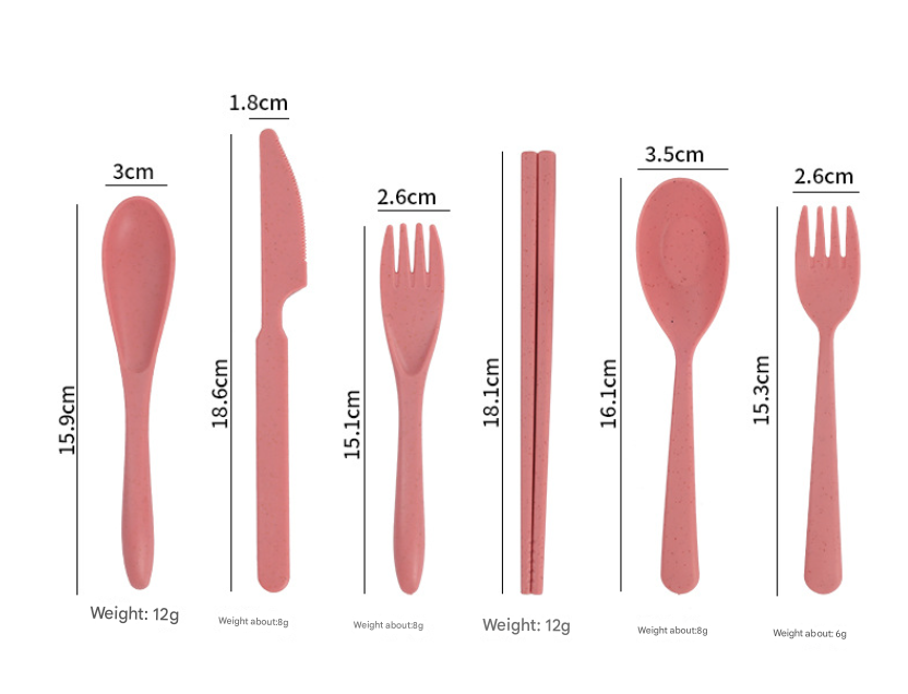 Dark Blue Durable Eco-Friendly Wheat Straw Dinnerware Set - 24 Pieces with Plates, Bowls, Cups & Cutlery