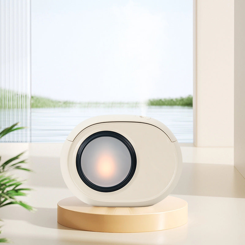 Compact Dual-Nozzle Humidifier with Ambient Light - USB-C Rechargeable, Two Mist Modes(white)