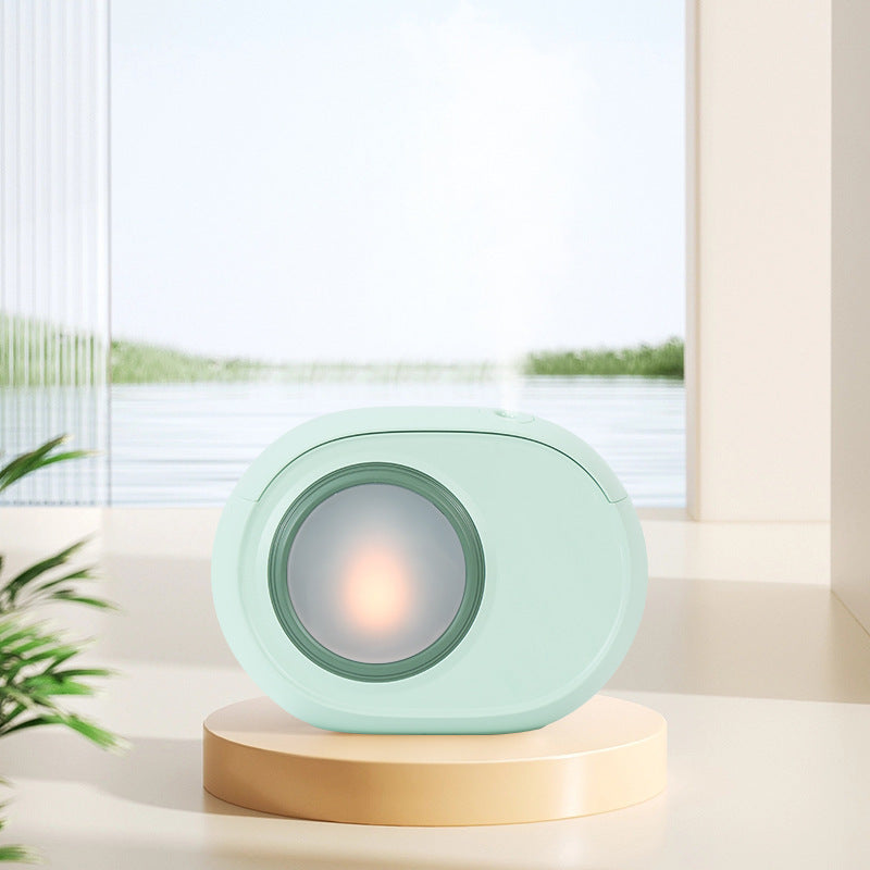 Compact Dual-Nozzle Humidifier with Ambient Light - USB-C Rechargeable, Two Mist Modes(Blue)