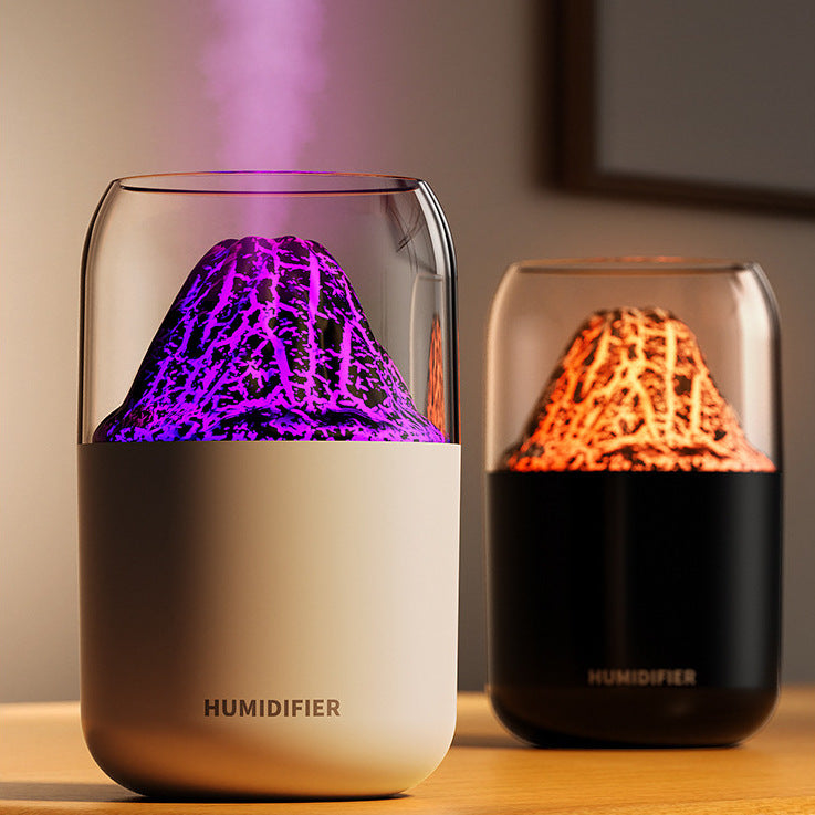 Cool Mist Humidifier with Colorful Atmosphere Light - 300ml USB Powered, Unique Internal Design(Planet-White)