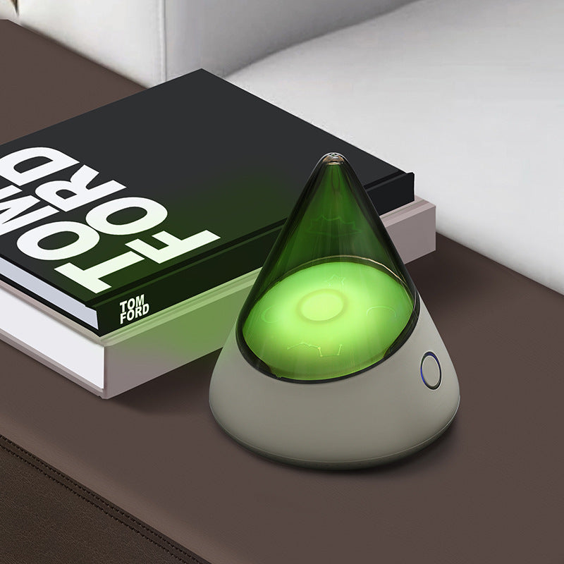 Cone Shaped Atmosphere Night Light - 4 Light Modes, Dimmable, USB-C Rechargeable(blue)