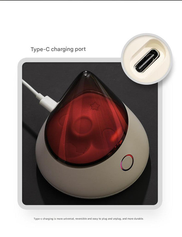 Cone Shaped Atmosphere Night Light - 4 Light Modes, Dimmable, USB-C Rechargeable(blue)