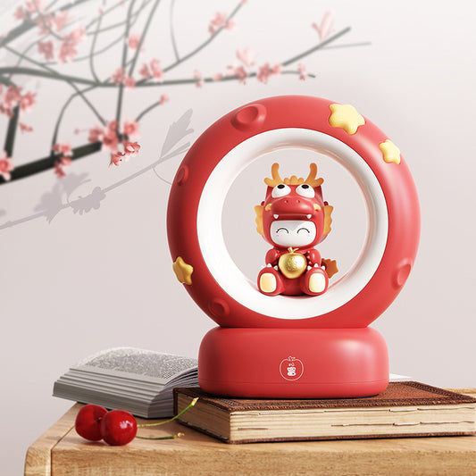Adorable LED Night Light with Tap Control - 3 Brightness Levels & USB Charging(Red little dragon)