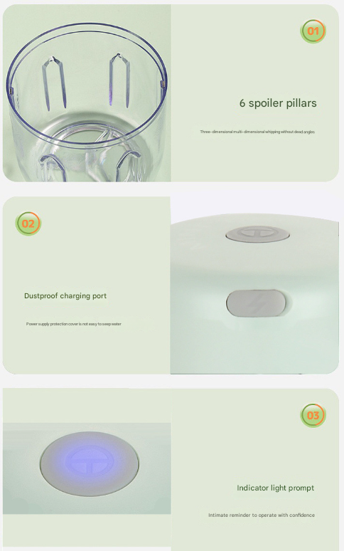 Green Compact Cordless Electric Mini Food Chopper Set - USB Rechargeable Garlic Masher & Veggie Dicer (100ml & 250ml)