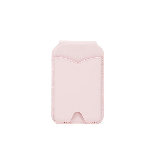 Pink Chic MagSafe Wallet with Mirror & Stand - PU Leather Card Holder for iPhone 12-16 Series
