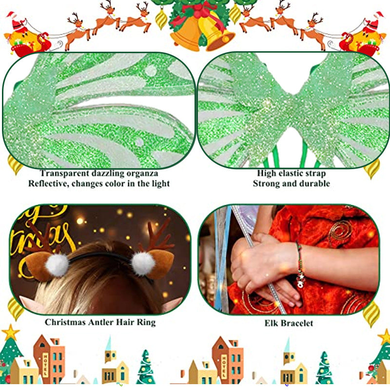 White Sparkling Fairy Wings - Lightweight Glitter Butterfly Costume Accessory for Kids & Adults