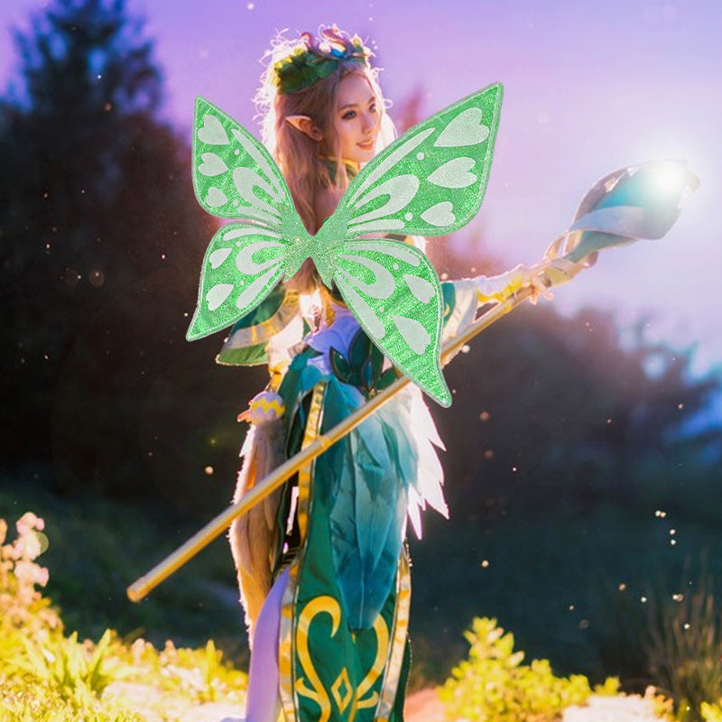 Pink Sparkling Fairy Wings - Lightweight Glitter Butterfly Costume Accessory for Kids & Adults