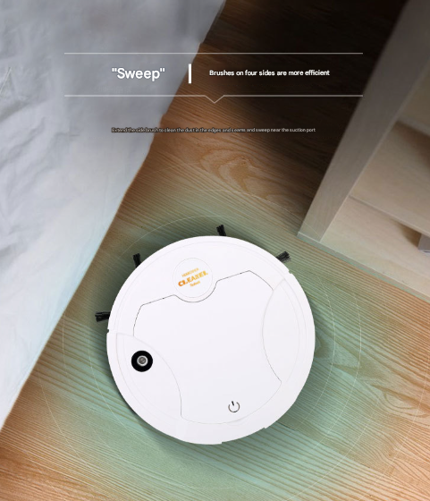 Black 3-in-1 Smart Robot Vacuum Cleaner with Humidifying Mist & UV Light - Slim Automatic Sweeping & Mopping Robot