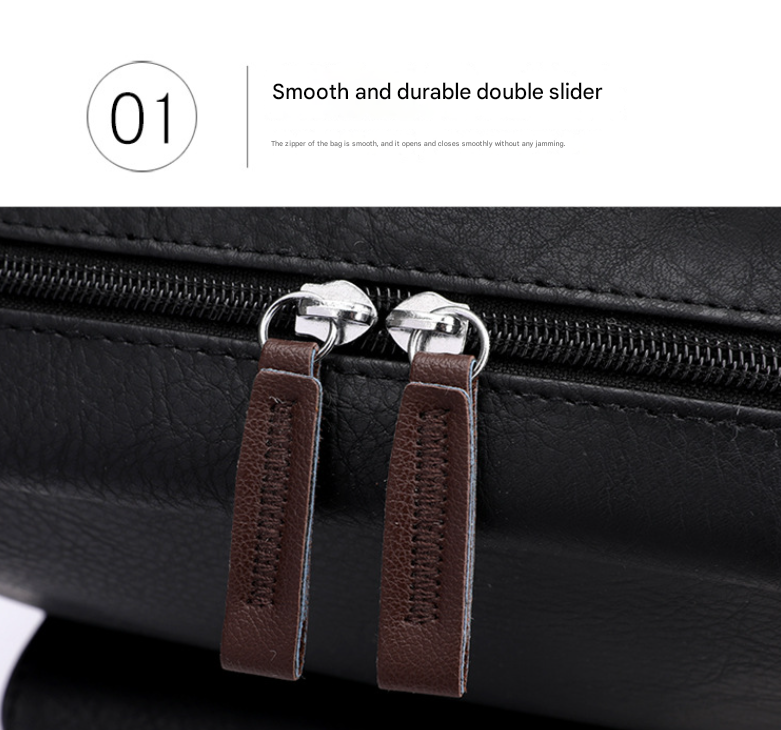 Light Brown Large-Capacity PU Leather Backpack - Stylish Business & Travel Companion