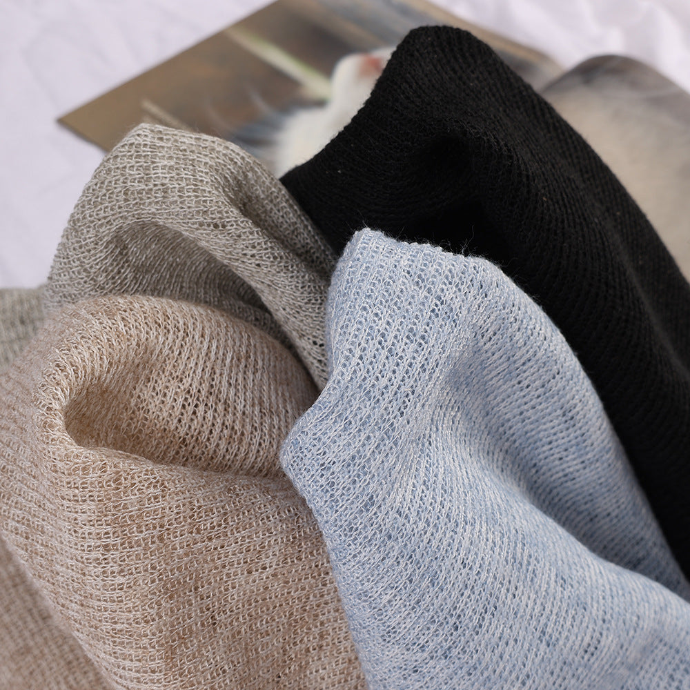 2PCS Light Blue Stylish Summer Breathable Bald Cap - Lightweight White Hair Cover for Women & Men (56-58cm)