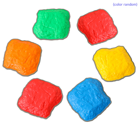 Kids Balance Stepping Stones - 6-Piece Set Textured River Rocks for Sensory Play & Coordination