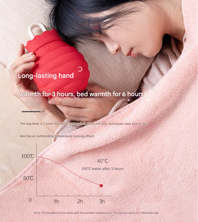 Green Microwaveable Silicone Hot Water Bottle - Honey Pot Design Hot & Cold Pack with Knitted Cover for Pain Relief & Comfort