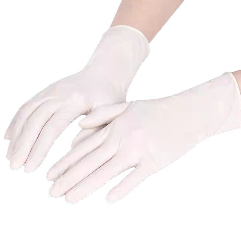 100 Pairs White Premium Disposable Nitrile Gloves - Powder-Free & Extra Durable for Multi-Purpose Use(M)