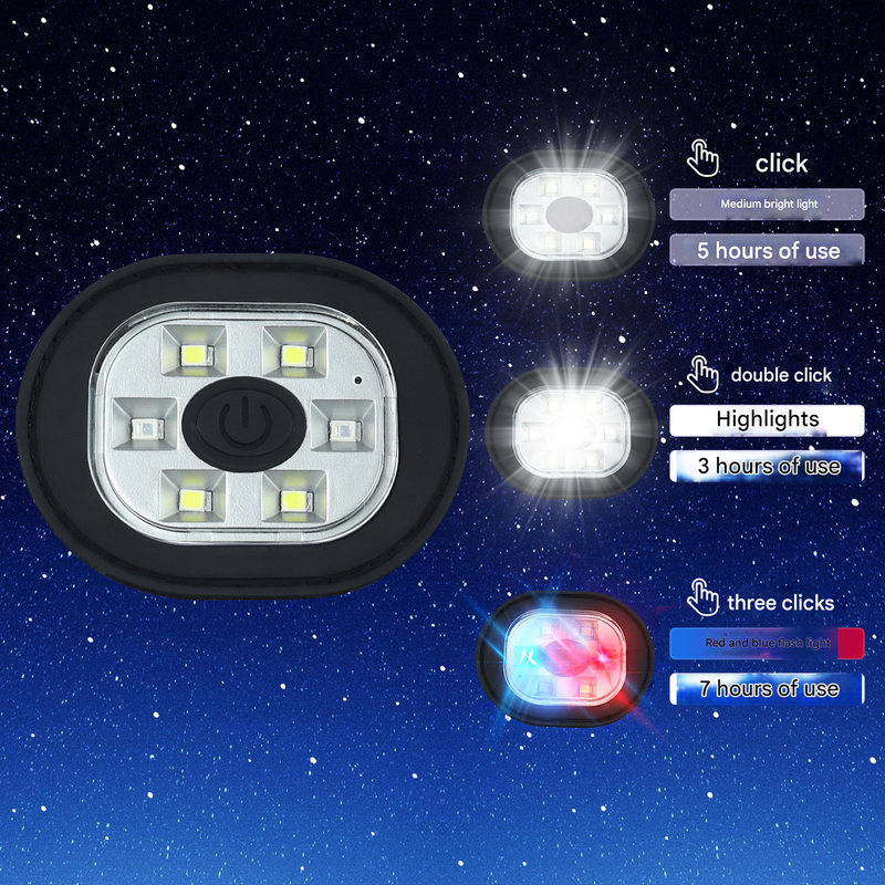 Red Wireless Bluetooth Beanie Hat with USB Rechargeable LED Headlight - Unisex Knit Cap for Running & Camping