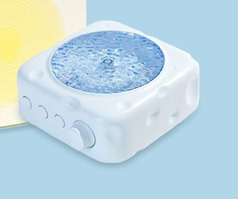 Cheese-Inspired Bluetooth Speaker with Water Ripple Aurora Projector Light - 3 Modes, Upgraded Bluetooth 5.4(blue)
