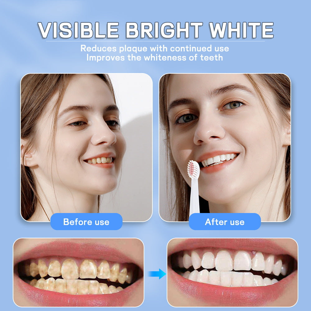 3-in-1 Full Multifunction Sonic Electric Toothbrush with Facial Brush & Massager Kit(White)